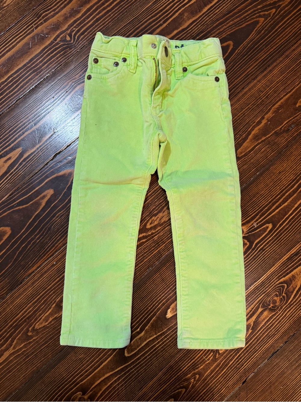Crewcuts Neon Green Slim Straight Corduroy Jeans